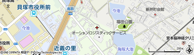 大阪府貝塚市鳥羽170周辺の地図
