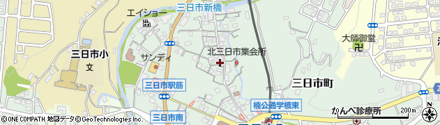 大阪府河内長野市三日市町周辺の地図