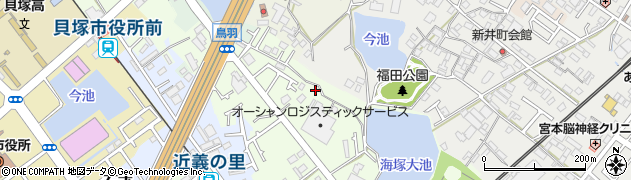 大阪府貝塚市鳥羽170-2周辺の地図