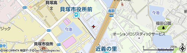 大阪府貝塚市石才40周辺の地図