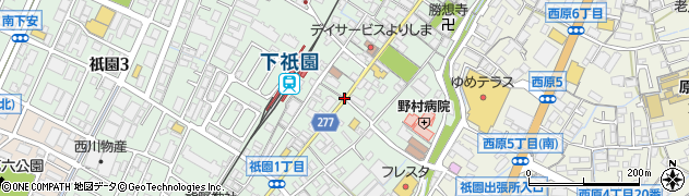 祇園２周辺の地図