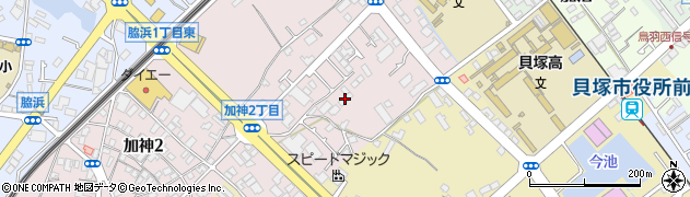 Ａ貝塚市　金庫のトラブル対応２４Ｘ３６５安心受付センター周辺の地図