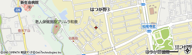 大阪府和泉市はつが野3丁目43周辺の地図