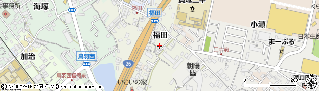 大阪府貝塚市福田周辺の地図