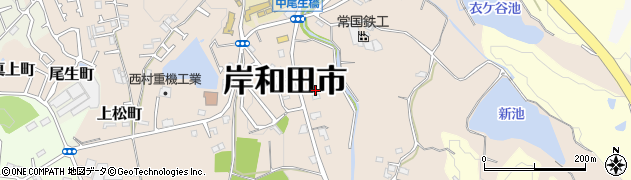 大阪府岸和田市尾生町443周辺の地図