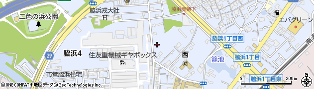 大阪府貝塚市脇浜周辺の地図
