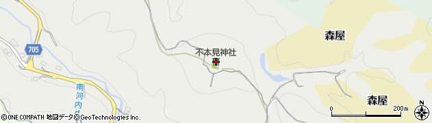 不本見神社周辺の地図