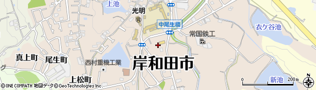 大阪府岸和田市尾生町周辺の地図