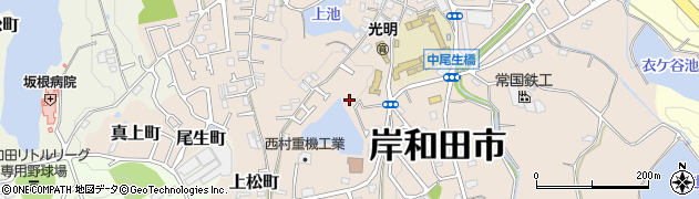 大阪府岸和田市尾生町1180周辺の地図