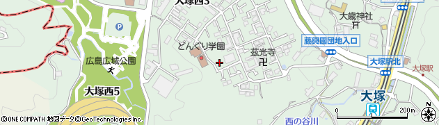 広島県広島市安佐南区大塚西3丁目周辺の地図
