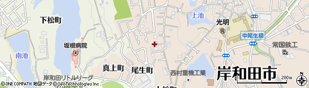 大阪府岸和田市尾生町1103周辺の地図