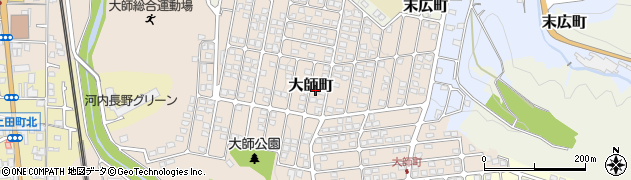 大阪府河内長野市大師町周辺の地図