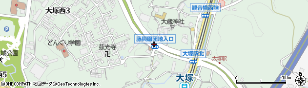 藤興園団地入口周辺の地図