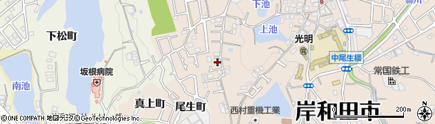 大阪府岸和田市尾生町1129周辺の地図