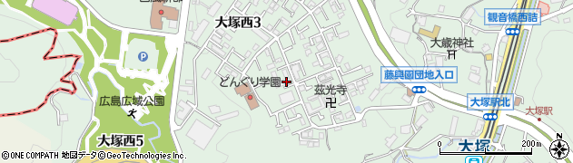 広島県広島市安佐南区大塚西周辺の地図