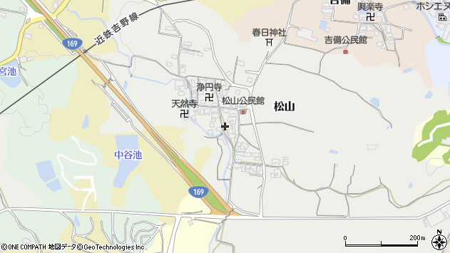 〒635-0111 奈良県高市郡高取町松山の地図