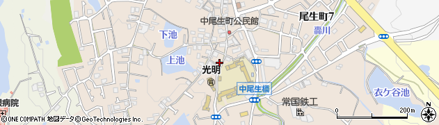 大阪府岸和田市尾生町580周辺の地図