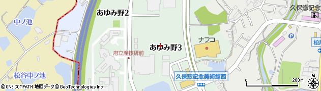 大阪府和泉市あゆみ野周辺の地図