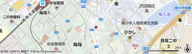 大阪府貝塚市堀周辺の地図