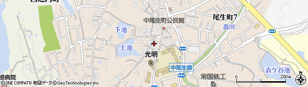 大阪府岸和田市尾生町581周辺の地図