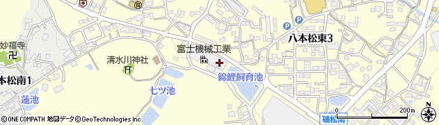 広島県東広島市八本松東周辺の地図