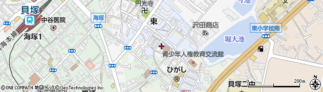 大阪府貝塚市東70周辺の地図