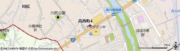 広島県福山市高西町周辺の地図