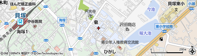 大阪府貝塚市東127周辺の地図
