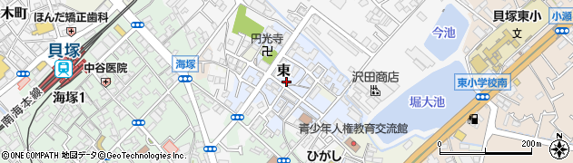 大阪府貝塚市東42周辺の地図