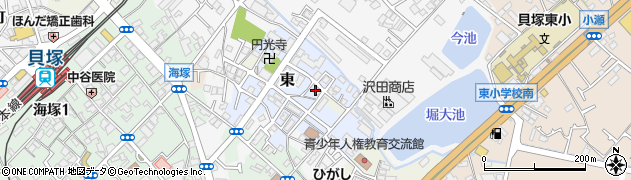大阪府貝塚市東44-1周辺の地図
