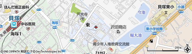 大阪府貝塚市東44周辺の地図