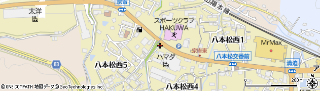 広島県東広島市八本松西周辺の地図