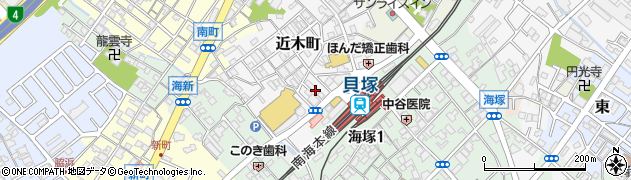 大阪府貝塚市近木町2周辺の地図