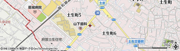 ほっともっと　岸和田土生店周辺の地図