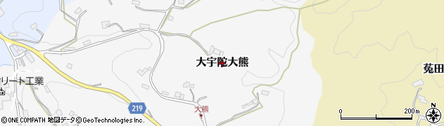 奈良県宇陀市大宇陀大熊周辺の地図
