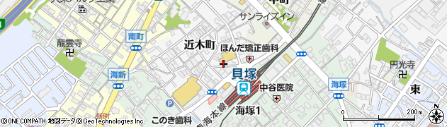 大阪府貝塚市近木町7-13周辺の地図