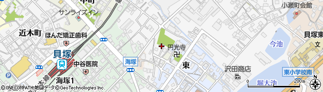 大阪府貝塚市堀79周辺の地図
