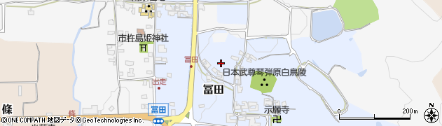 奈良県御所市冨田周辺の地図