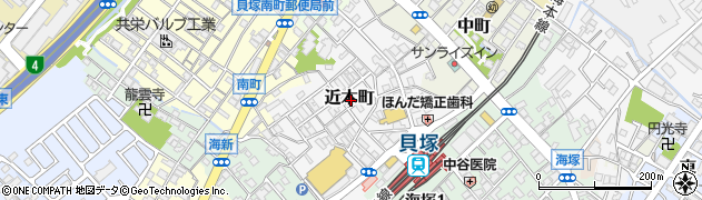 大阪府貝塚市近木町周辺の地図
