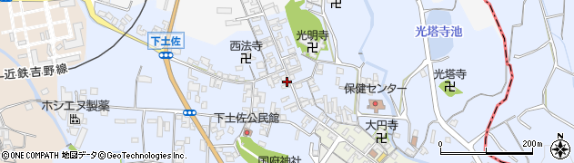 奈良県高市郡高取町下土佐342周辺の地図