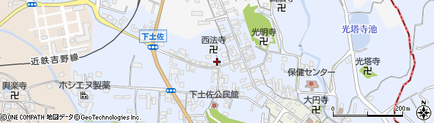 奈良県高市郡高取町下土佐338周辺の地図