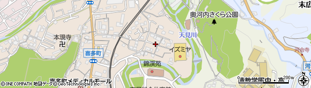 大阪府河内長野市喜多町周辺の地図