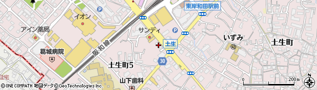 紀陽銀行東岸和田コミュニティプラザ周辺の地図