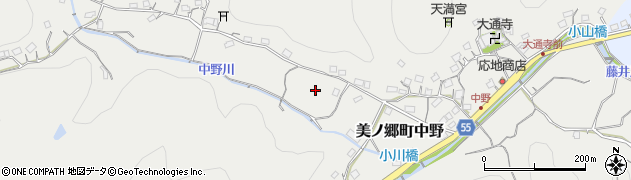 広島県尾道市美ノ郷町中野周辺の地図