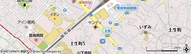 サンディ東岸和田店周辺の地図