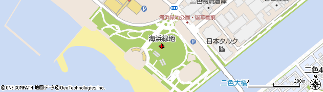 海浜緑地周辺の地図