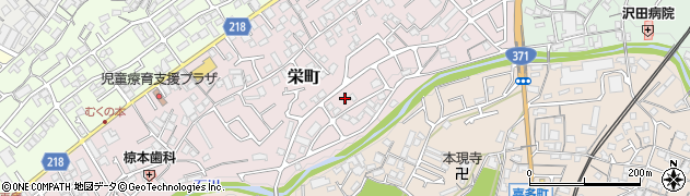 大阪府河内長野市栄町周辺の地図