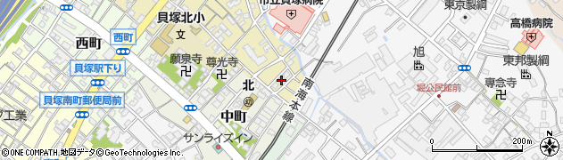 大阪府貝塚市北町2周辺の地図