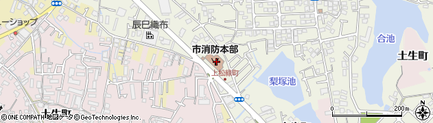 岸和田市消防本部周辺の地図