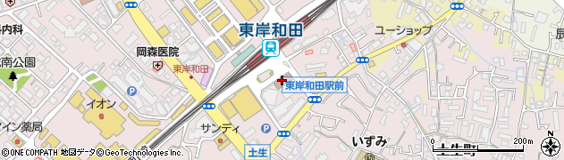 岸和田土生郵便局 ＡＴＭ周辺の地図